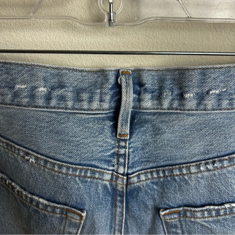 FRAME Le Original Cropped distressed high-rise straight leg jeans size: 27 - Picture 11 of 12